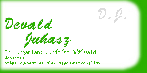 devald juhasz business card